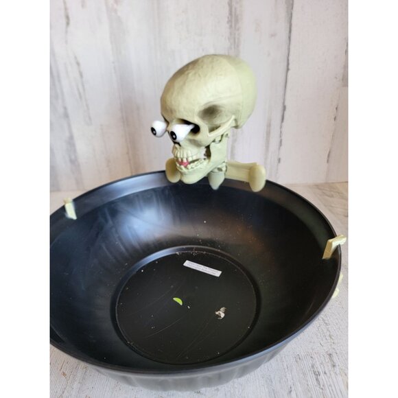 Gemmy AS IS skeleton eyes pop out Halloween prop home candy bowl - Picture 2 of 9